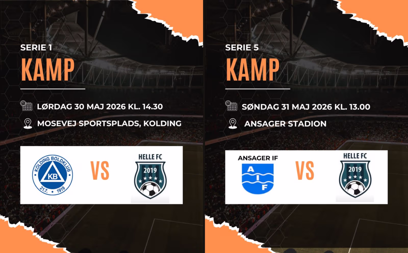 Helle FC fodbold i weekend uge 22.