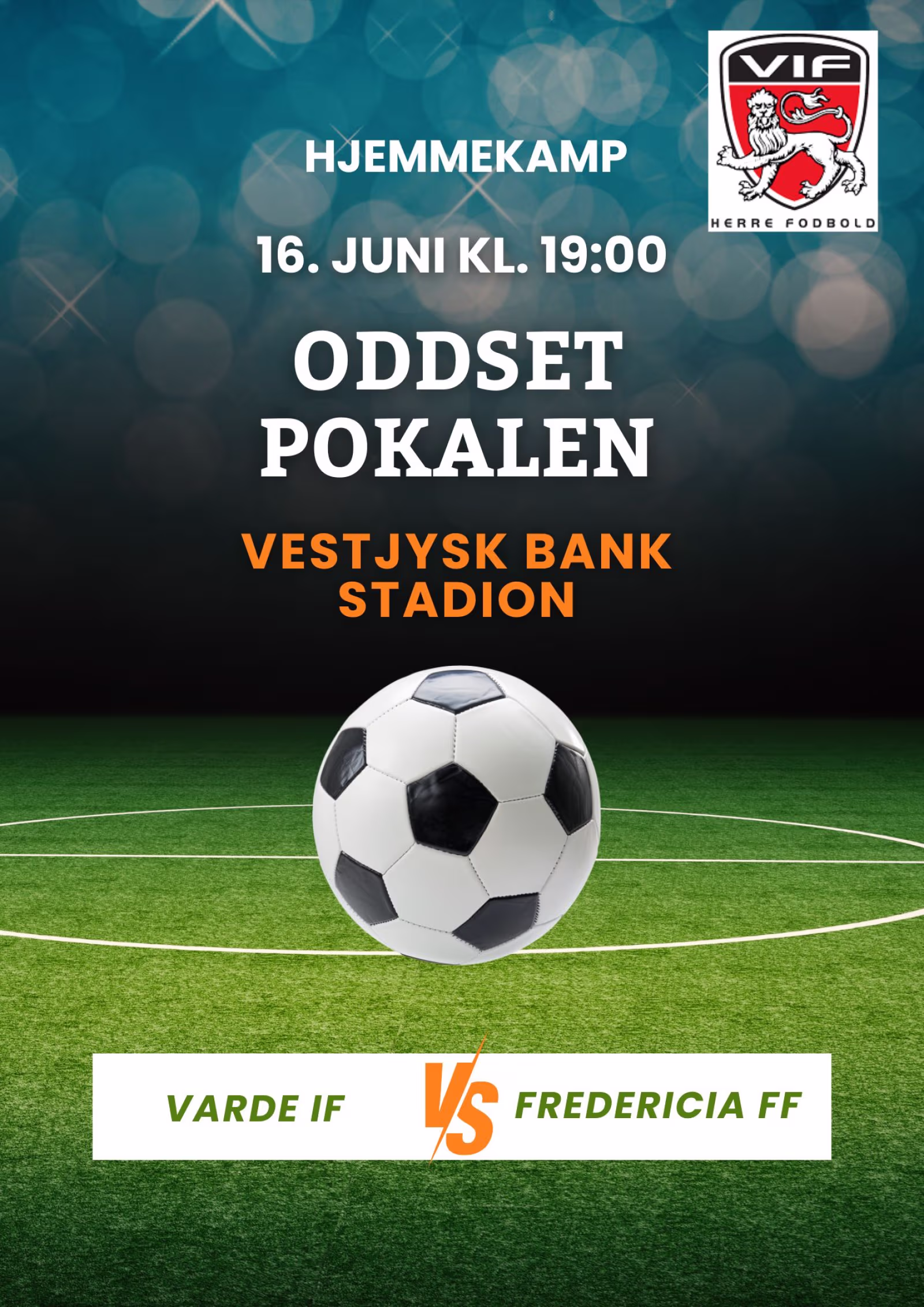 Optakt til Pokalkamp på Vestjysk Bank Stadion