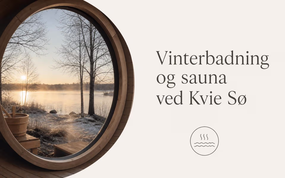 Vinterbadning og sauna ved Kvie Sø