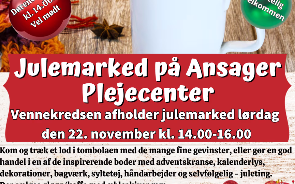 Julemarked og hygge på plejecenter