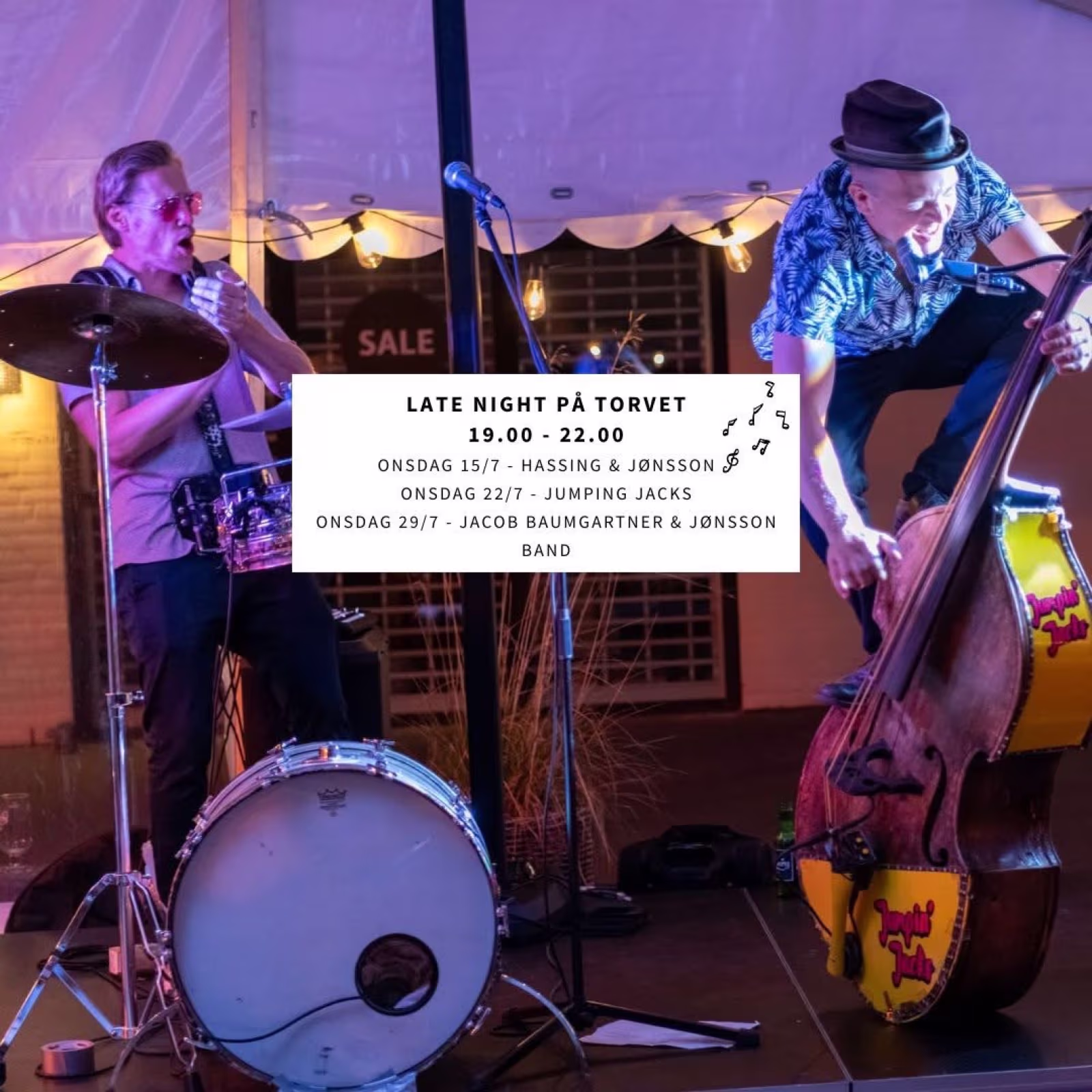 Sommeraftener med musik på torvet