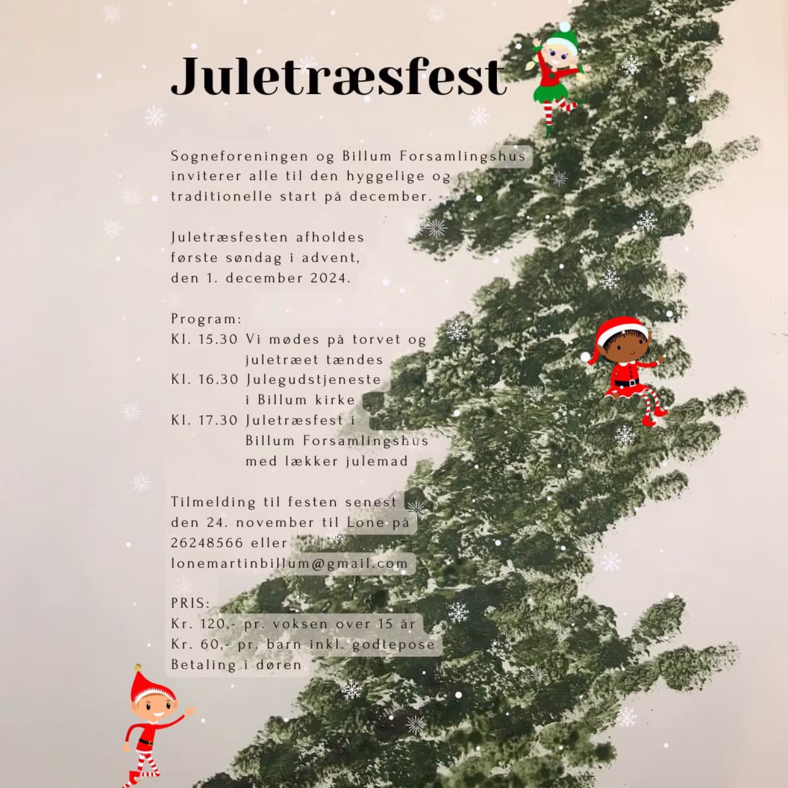 Juletræsfest i Forsamlingshuset