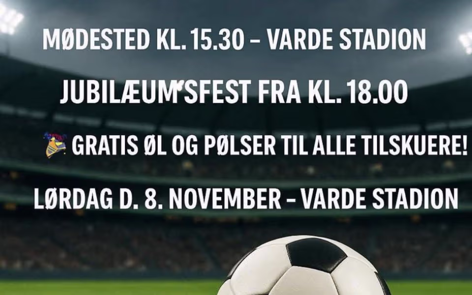 Varde IF fejrer 50 års jubilæum med showkamp