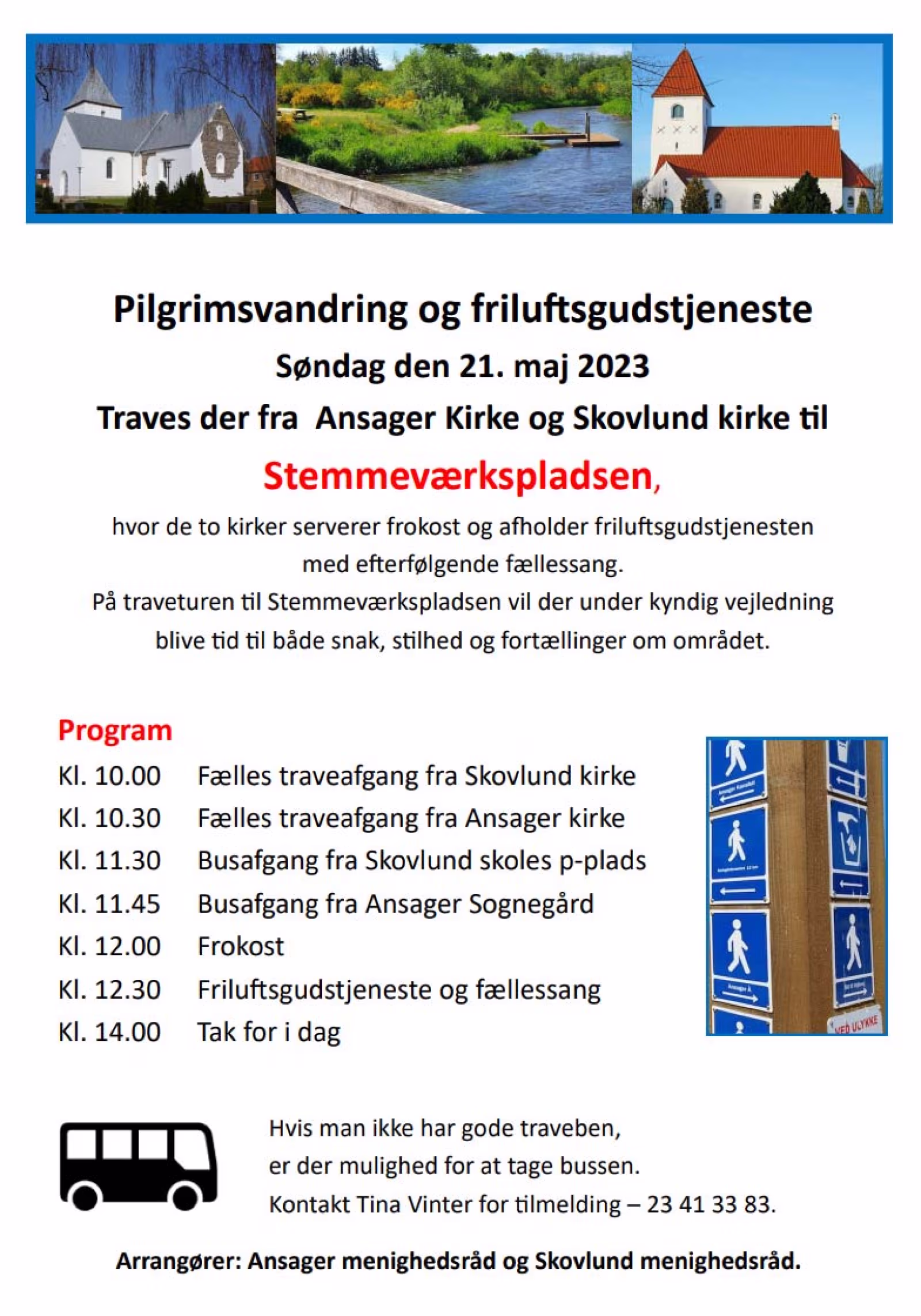 Pilgrimsvandring og friluftsgudstjeneste