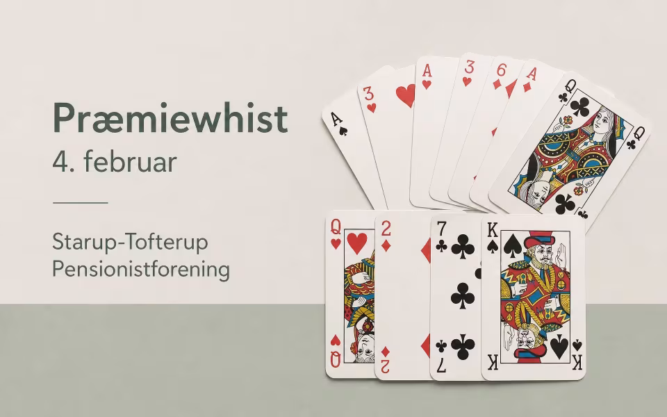 Præmiewhist 4. februar - Starup-Tofterup Pensionistforening