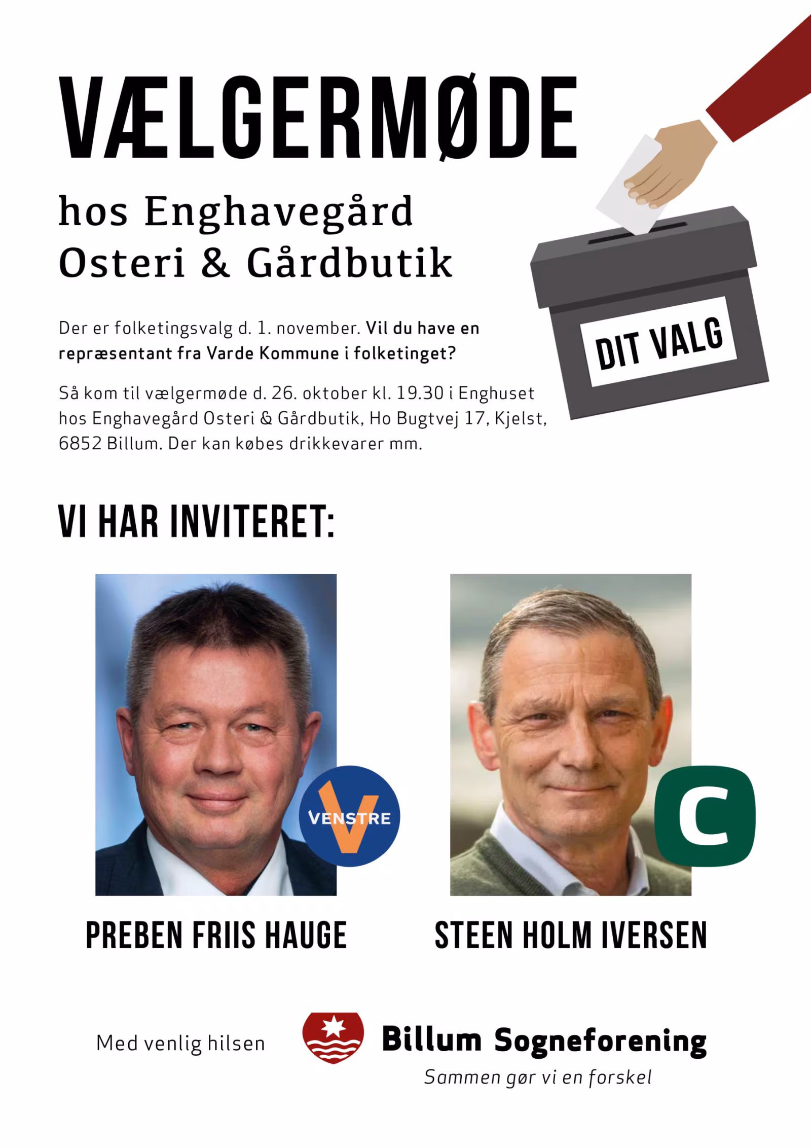 Vælgermøde på Billum Kro
