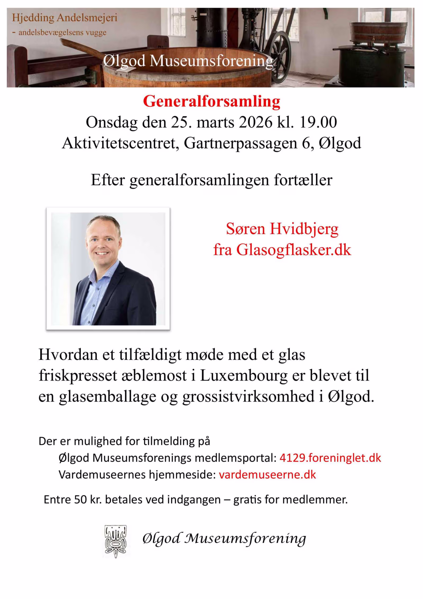 Generalforsamling i Ølgod Museumsforening og foredrag