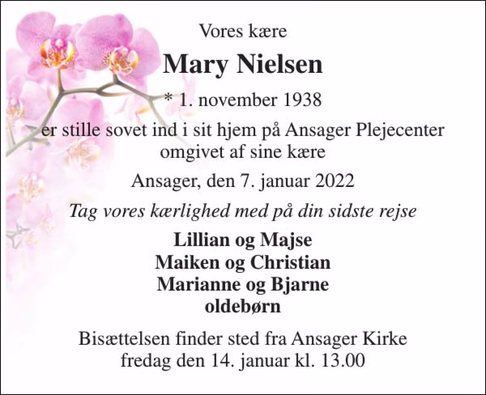 Mary Nielsen 1938-2022