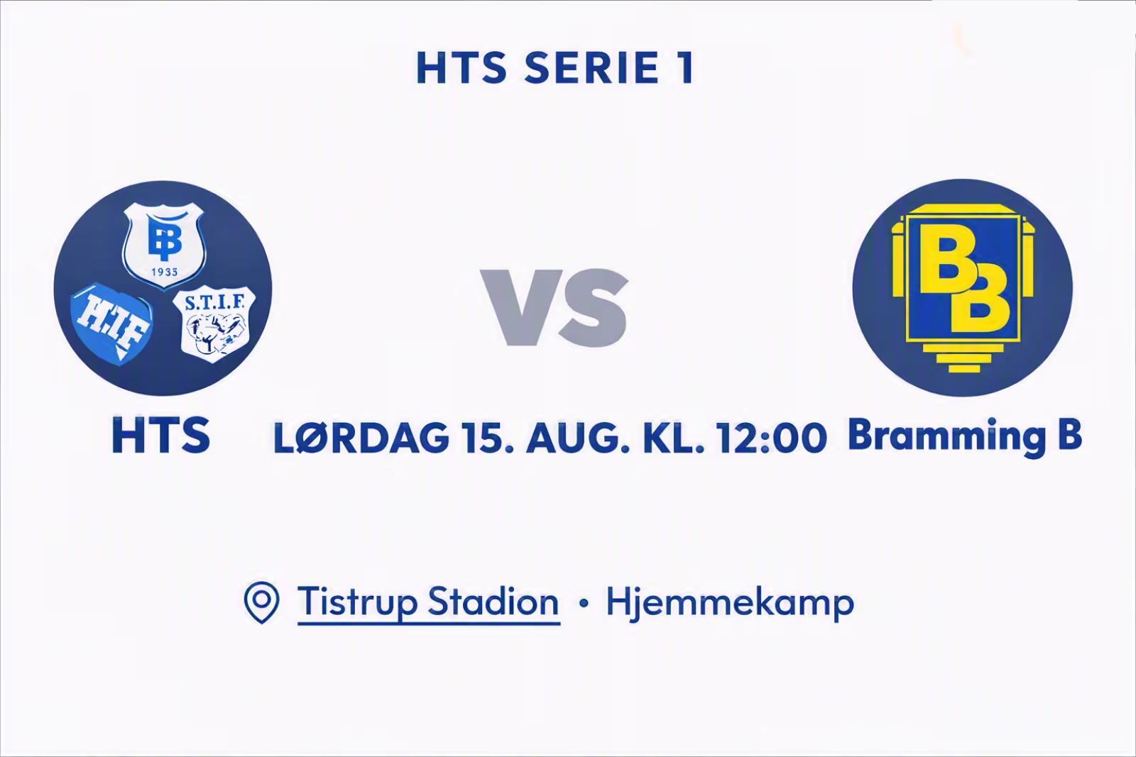 Fodbold serie 1. HTS møder Bramming B
