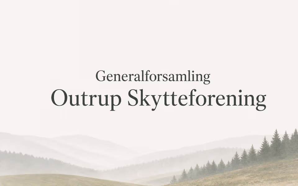 Generalforsamling Outrup Skytteforening