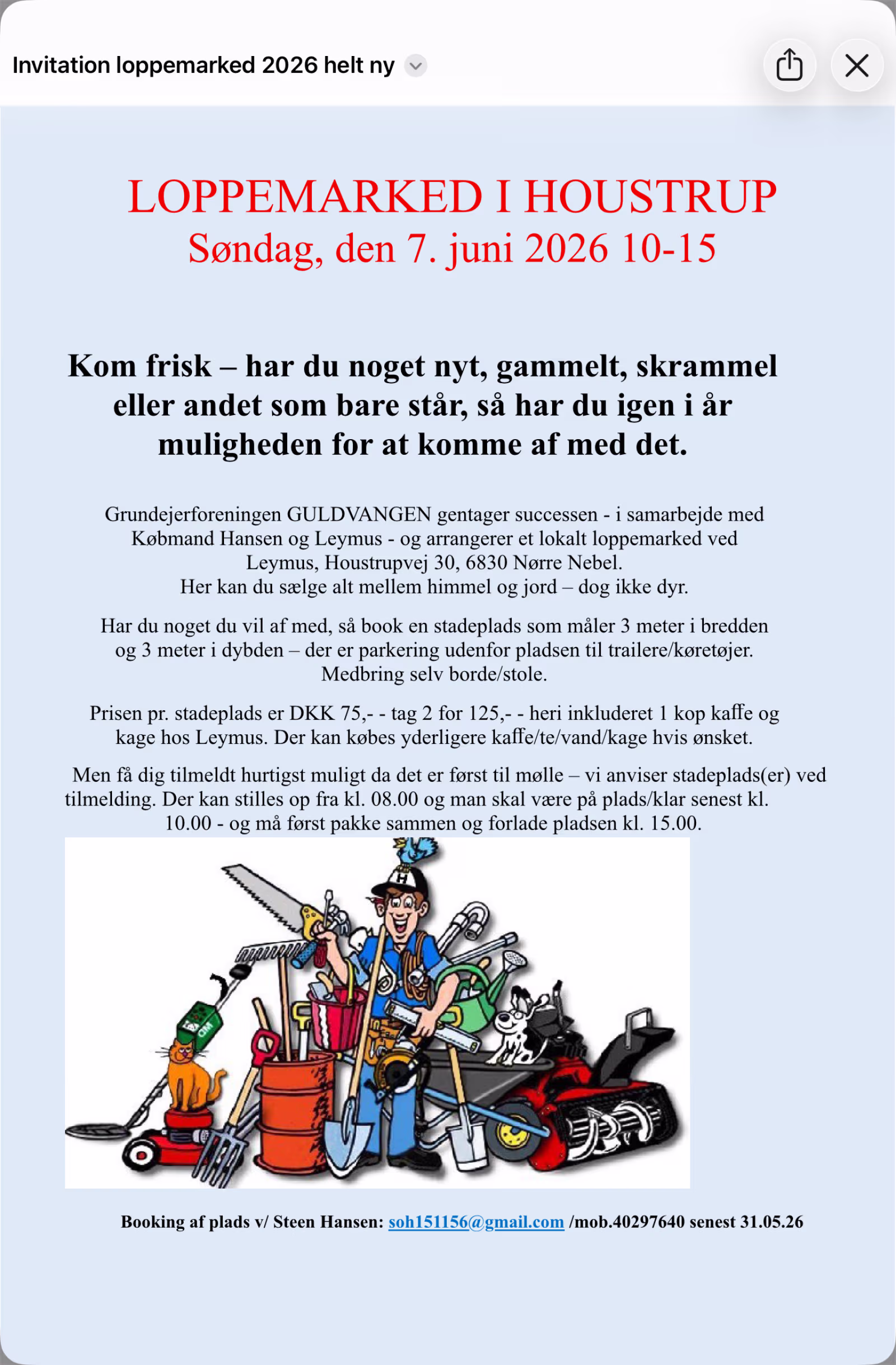 Loppemarked i Houstrup