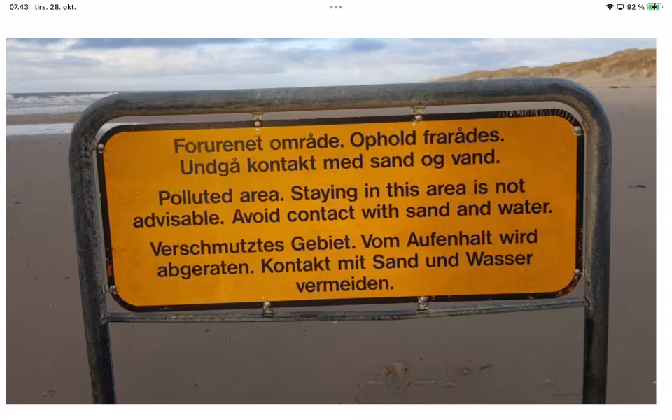 Vandretur i forurenet klitlandskab