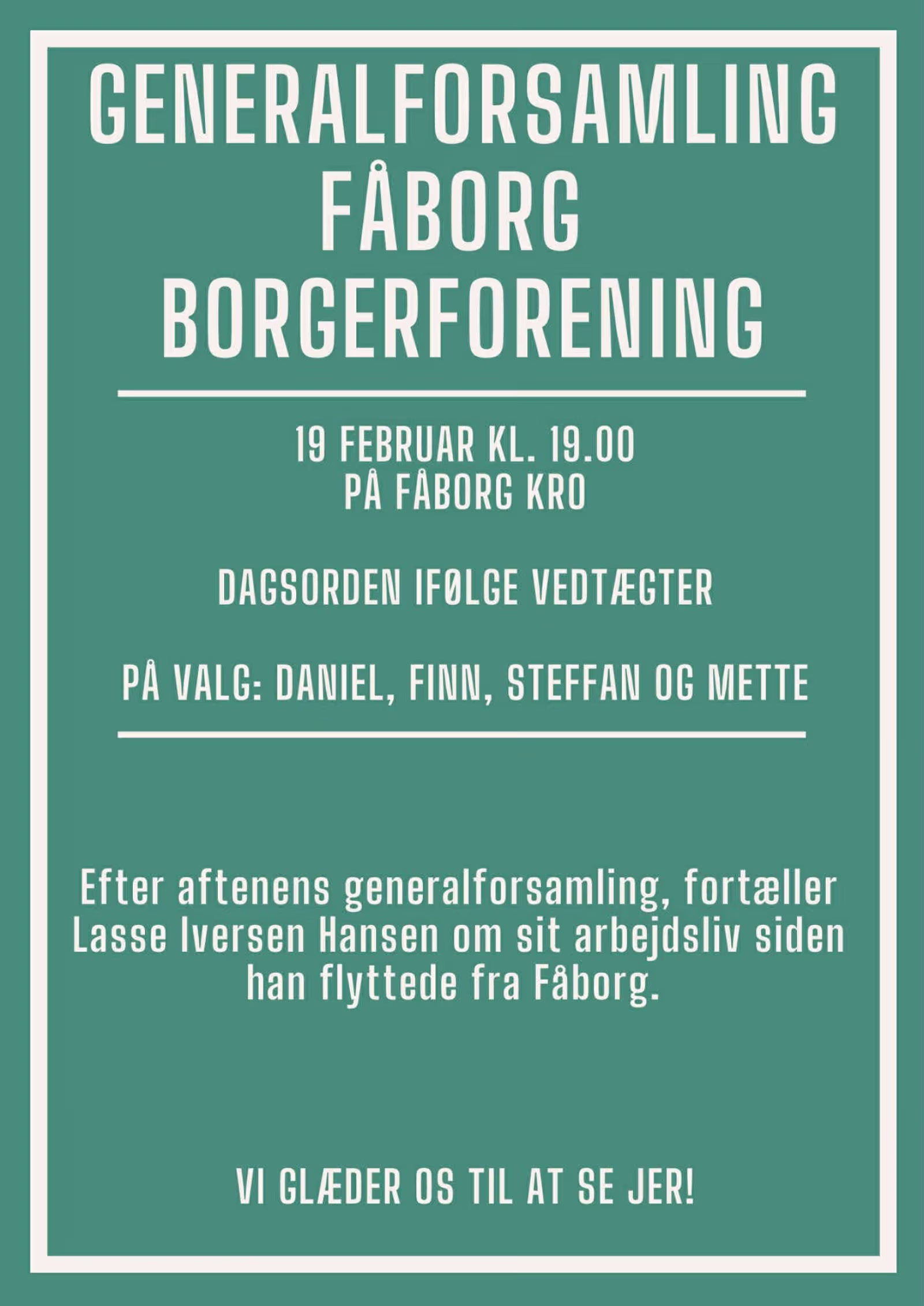 Fåborg borgerforening Generalforsamling 2026