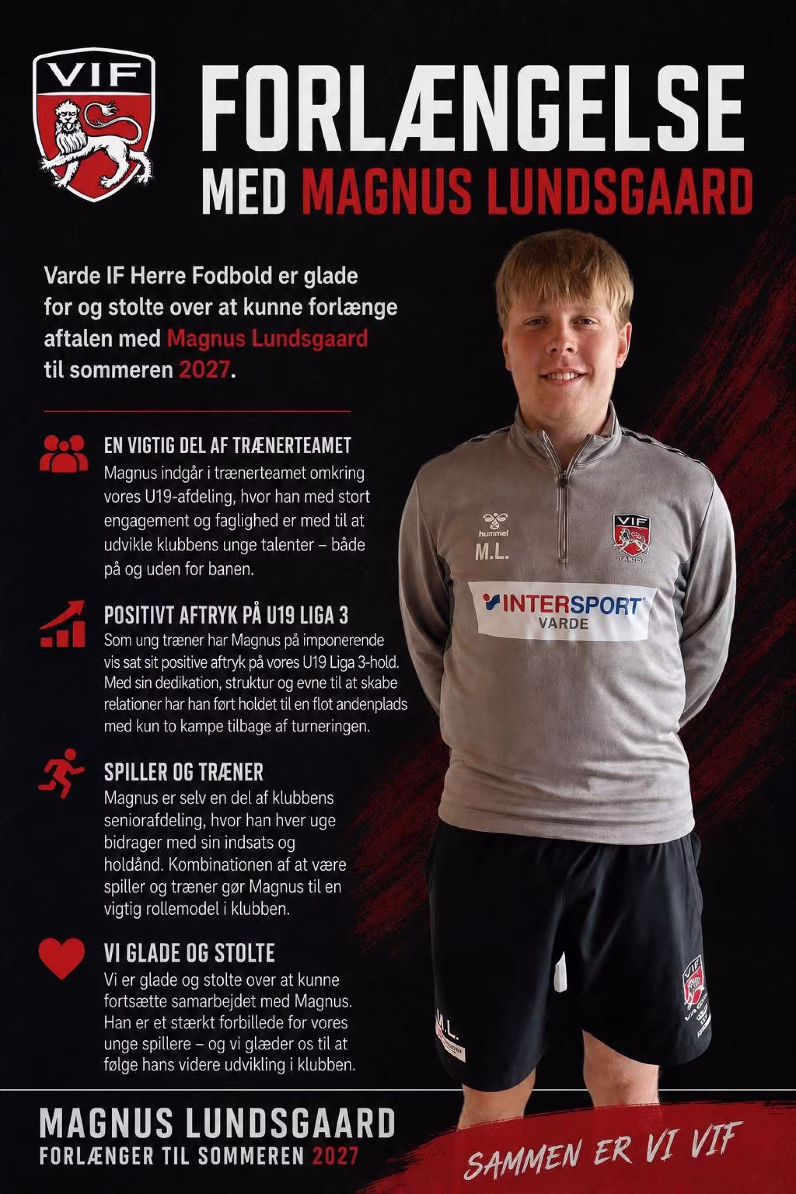 Magnus fortsætter talentarbejdet i VIF