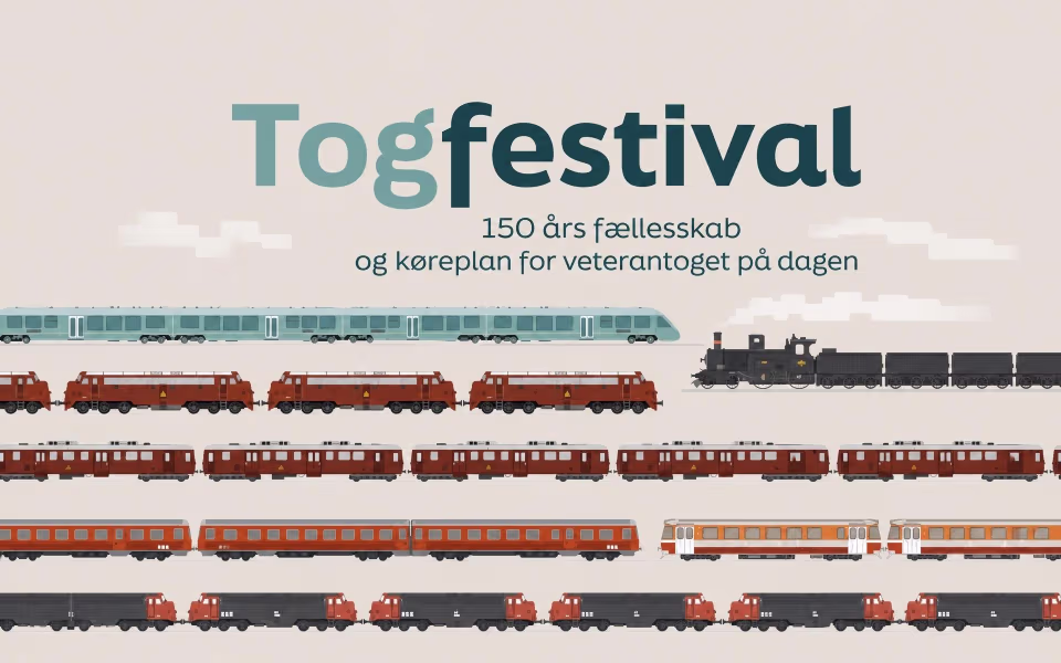 Togfestival - 150 års fællesskab og køreplan for veterantoget på dagen
