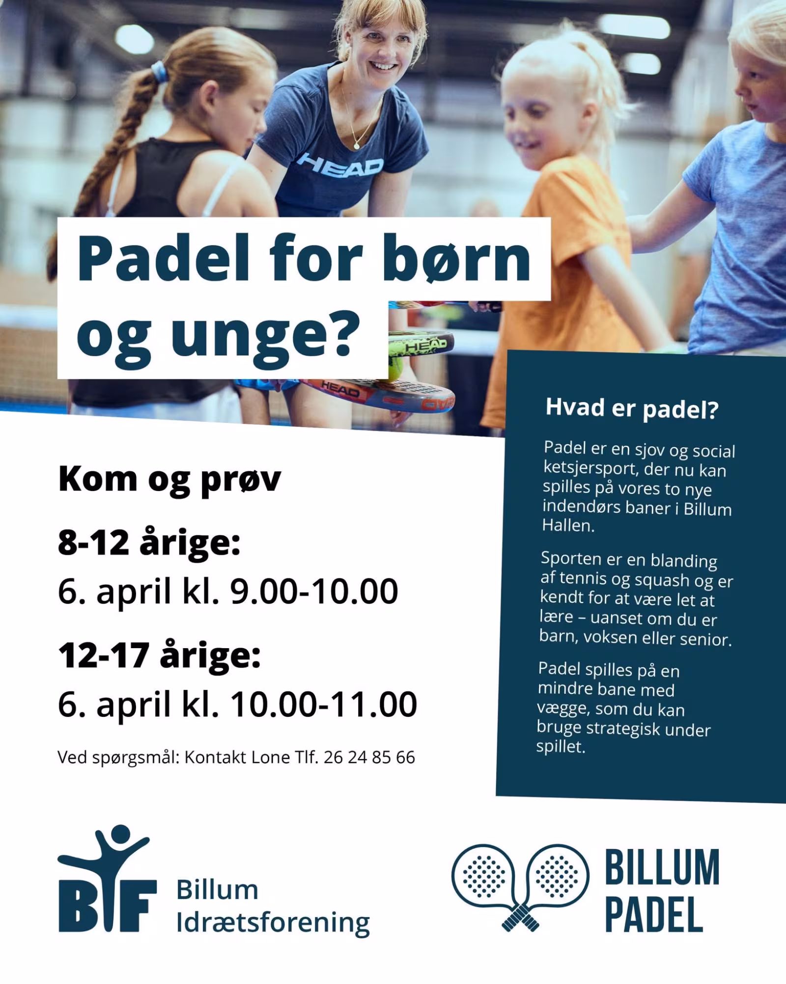 Padel for børn og unge