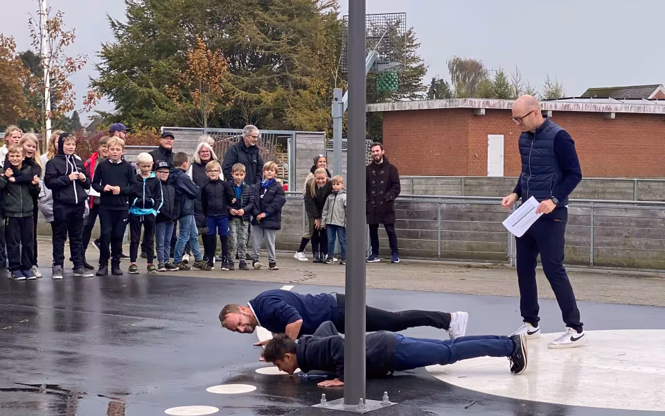 Ansager skoles nye lærings- og legeplads er officielt indviet