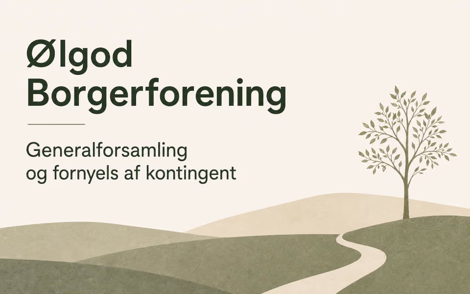 Ølgod Borgerforening - Generalforsamling og fornyels af kontingent