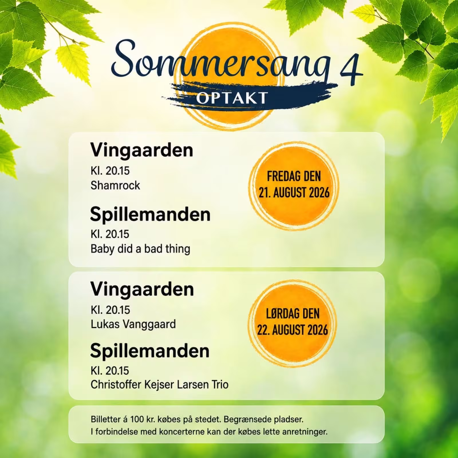 Sommersang 4 begynder allerede fredag