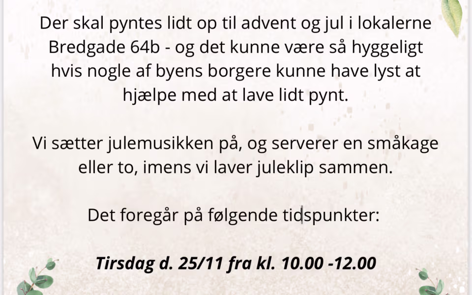 Juleklip og hygge hos Viceværten