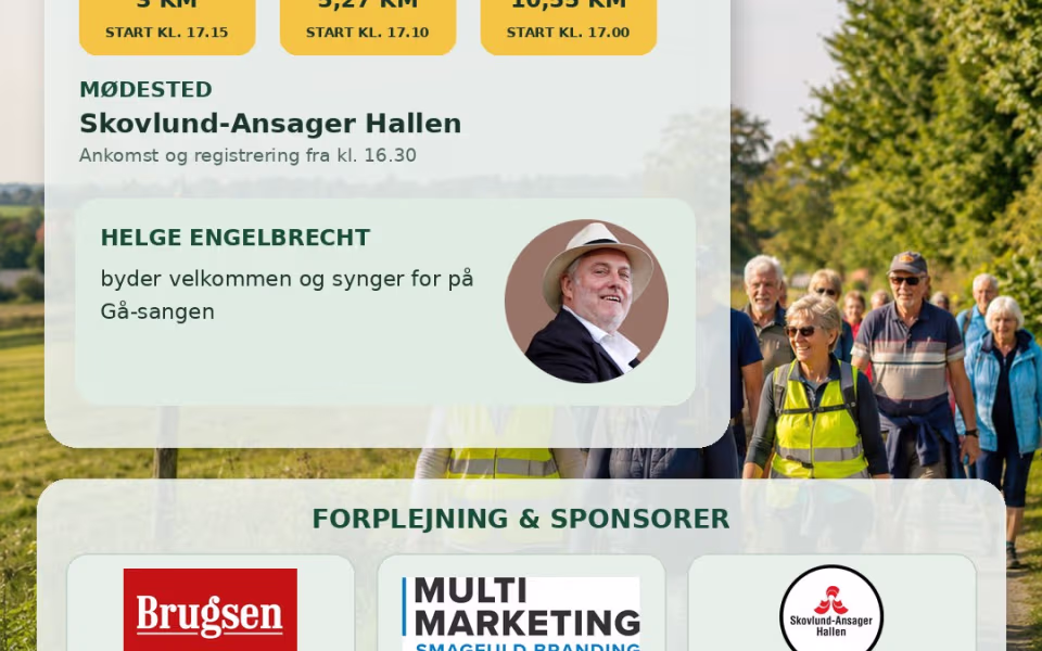 Ansager er vært for årets sidste gå-maraton
