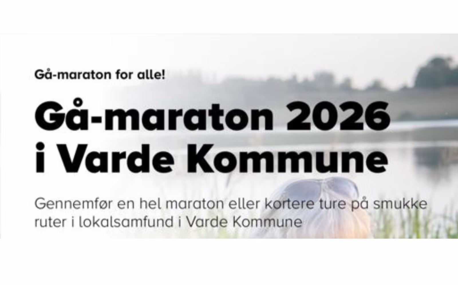 Også i Ølgod - Gå-maraton 2026 i Varde Kommune tilbyder fuld maraton og kortere naturskønne ruter.