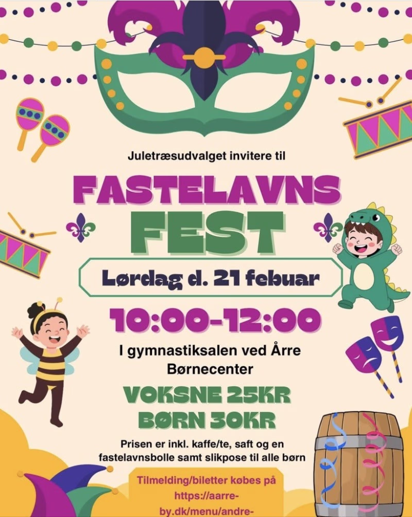 Fastelavnsfest i gymnastiksalen