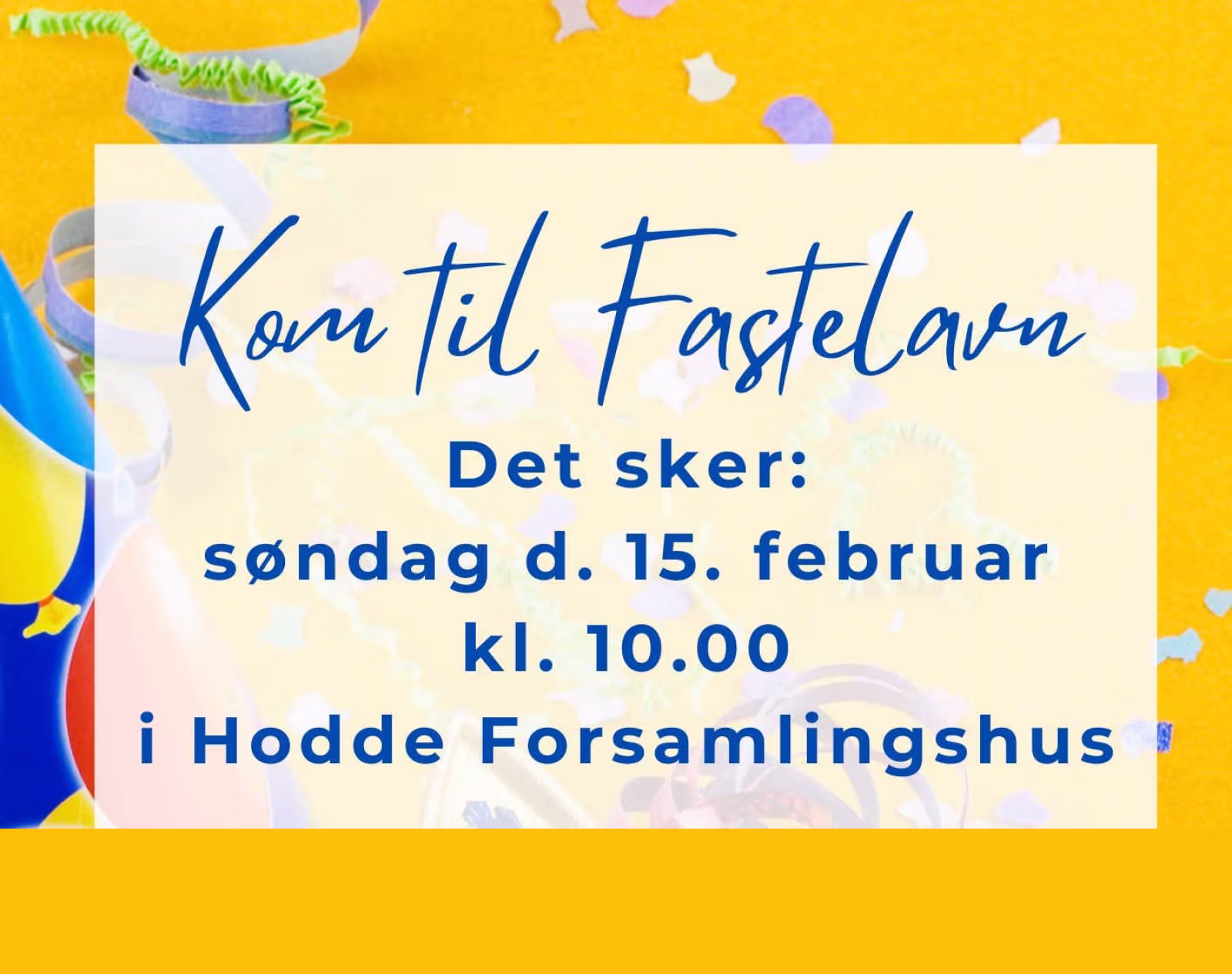 Fastelavn i Hodde Forsamlingshus