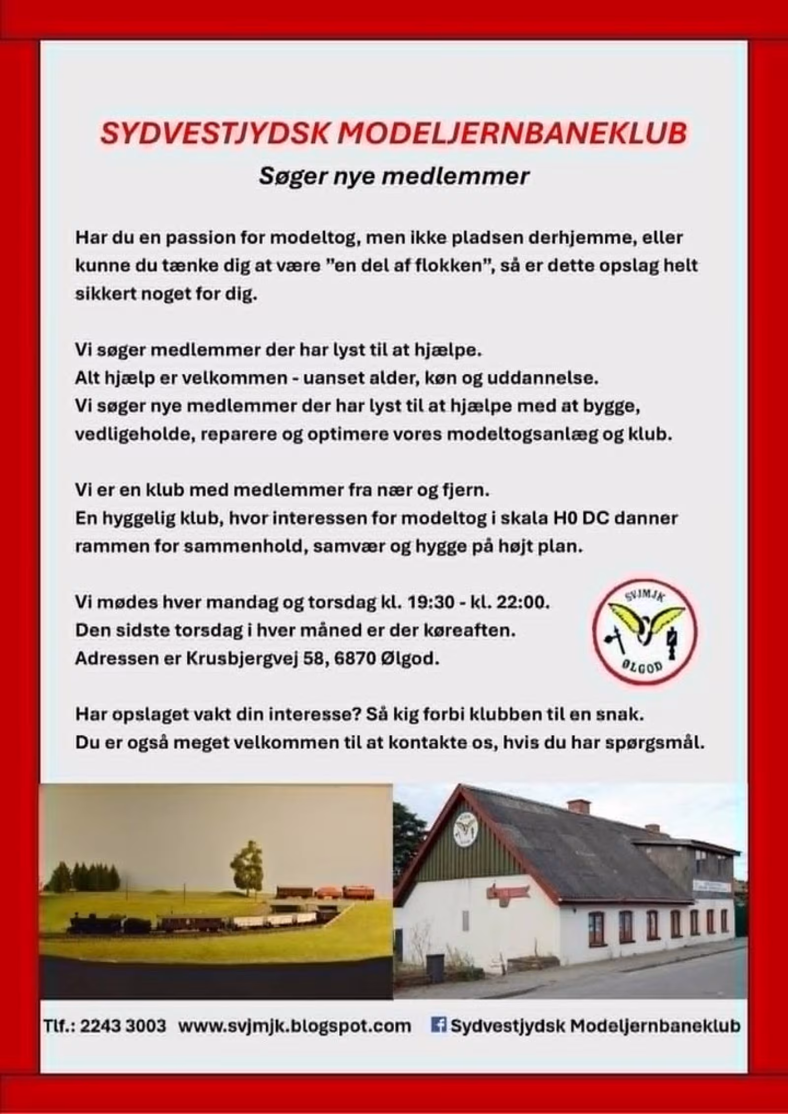 Modeljernbaneklub søger nye medlemmer