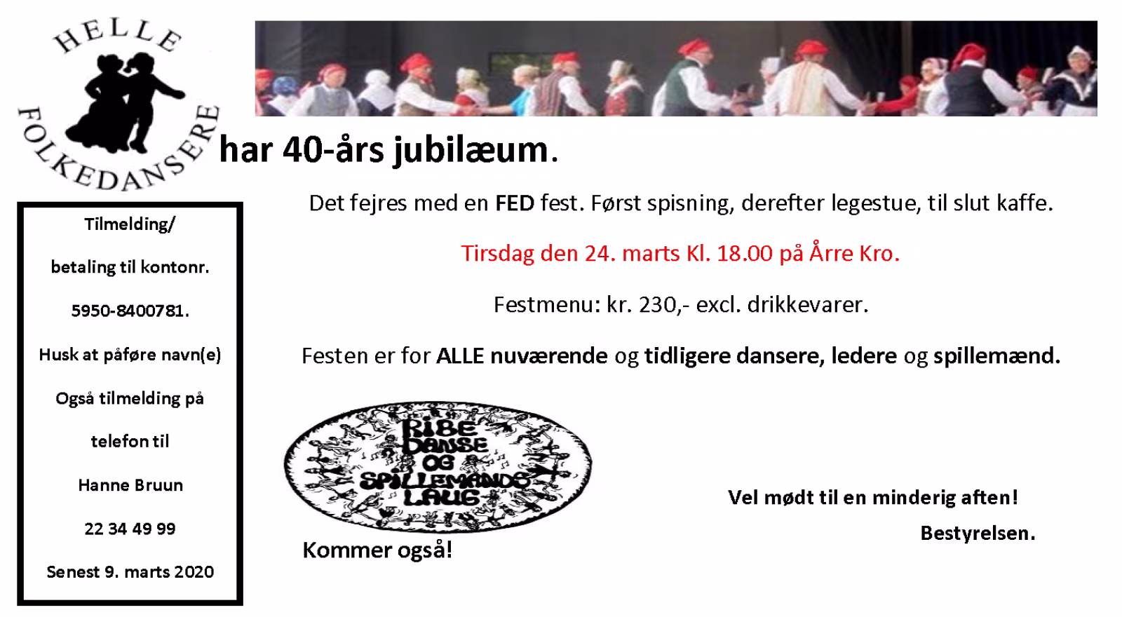 Helle Folkedansere har 40 års jubilæum