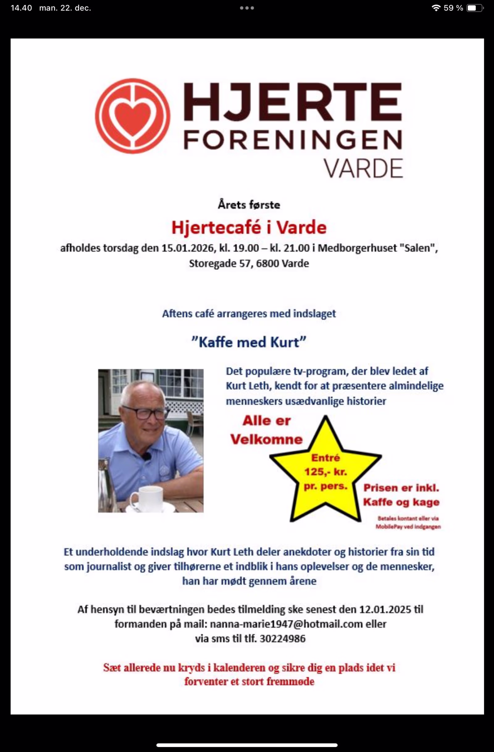Kaffe med Kurt i Varde