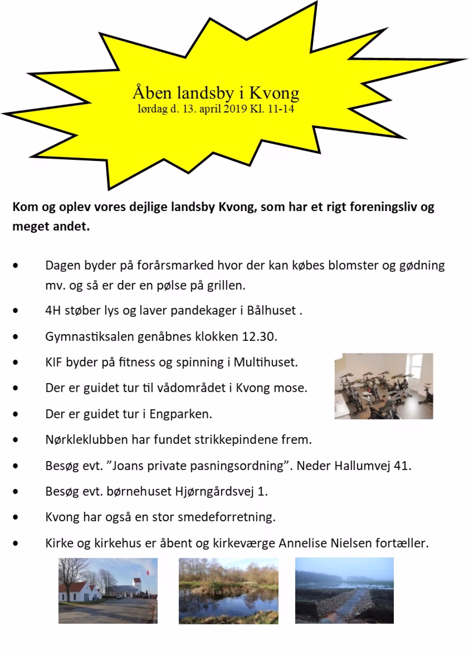 Åben Landsby 2019 13 april kl. 11- 14