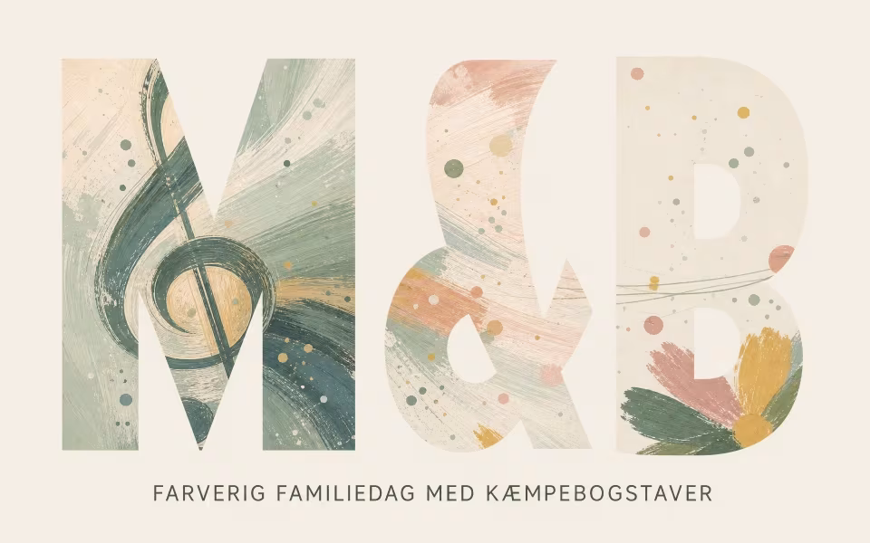 Farverig familiedag med kæmpebogstaver