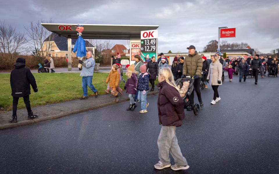 På jagt efter Julemanden i Ansager