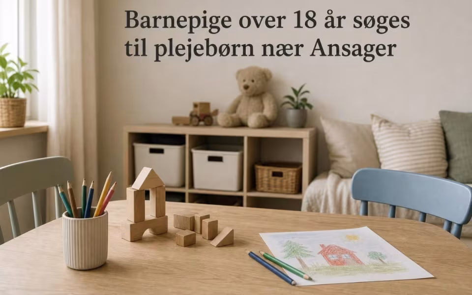 Barnepige over 18 år søges til plejebørn nær Ansager