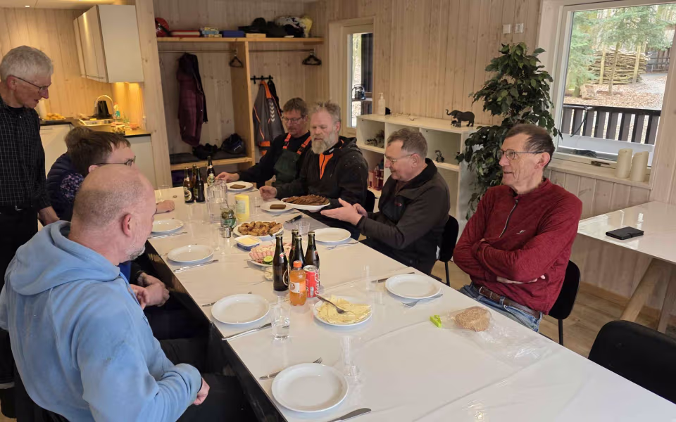 Frivillige gav Tistrup Anlæg et løft - Træfældning, fællesskab og lune deller