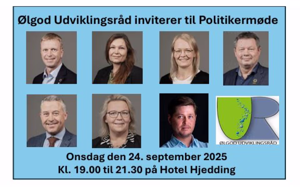Ølgod Udviklingsråd inviterer til Politikermøde