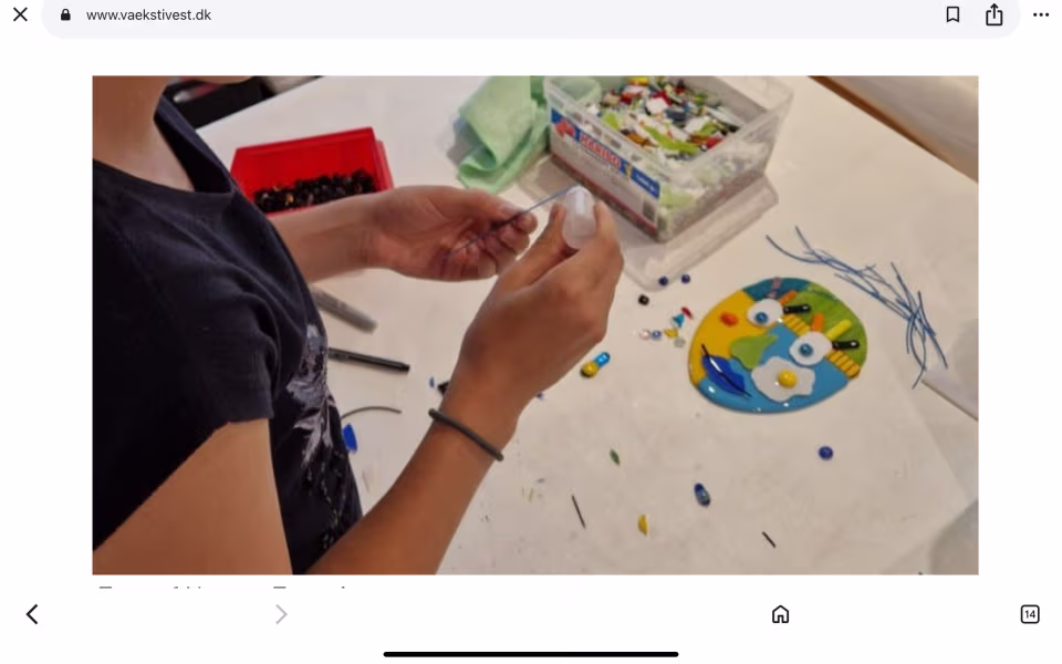 Kreativ glas- og keramikworkshop med Inger