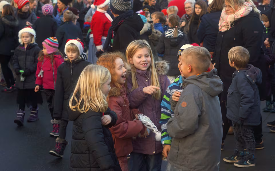 Juleoptog med FDF-orkester i front