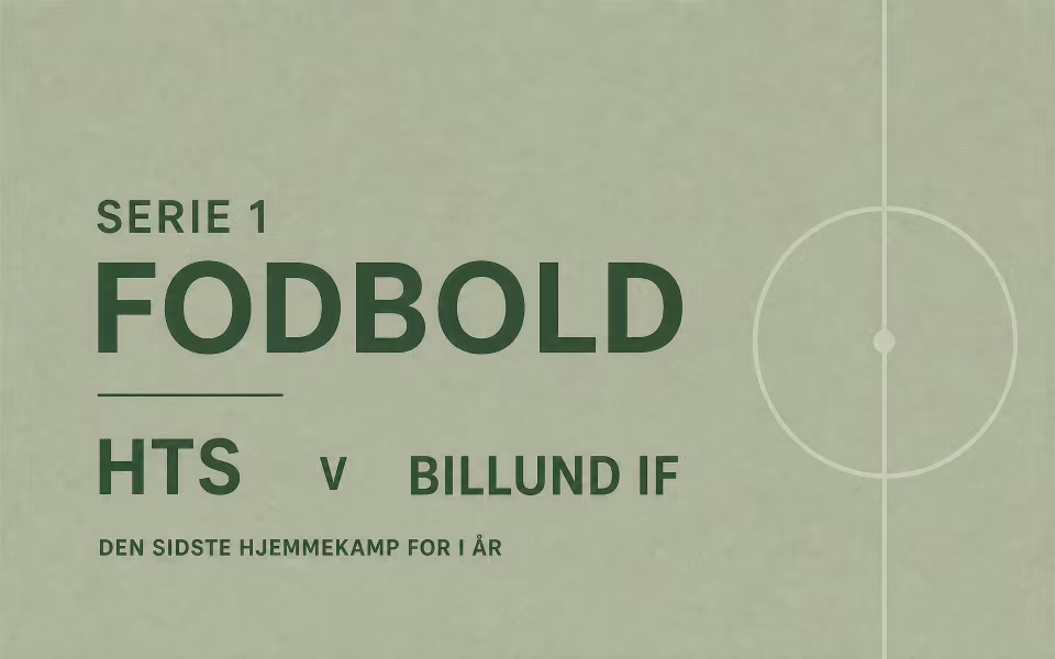 Serie 1 fodbold. HTS møder Billund IF i den sidste hjemmekamp for i år