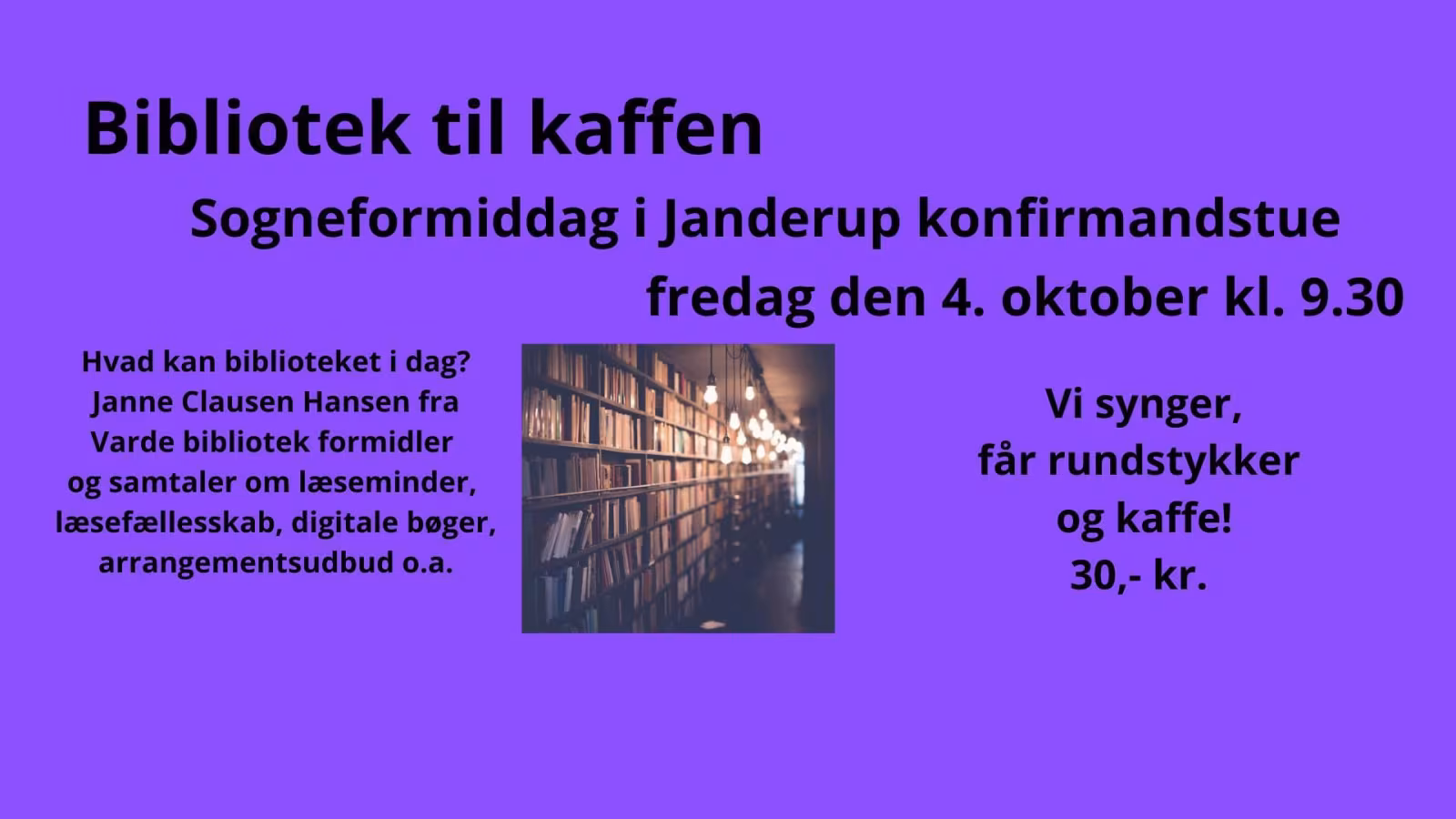 Bibliotek og kaffe i Janderup