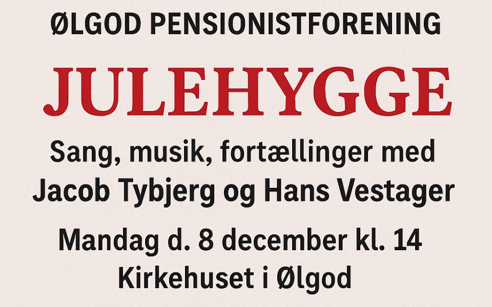 JULEHYGGE - Sang, musik, fortællinger med Jacob Tybjerg og Hans Vestager