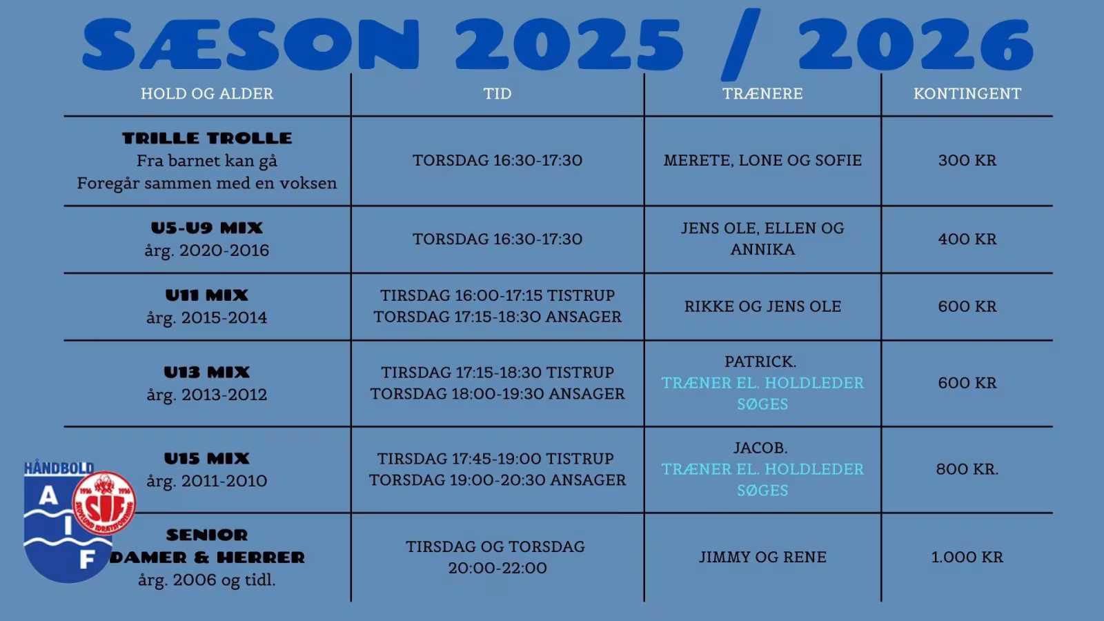 Håndboldsæson 2025/2026 i Ansager
