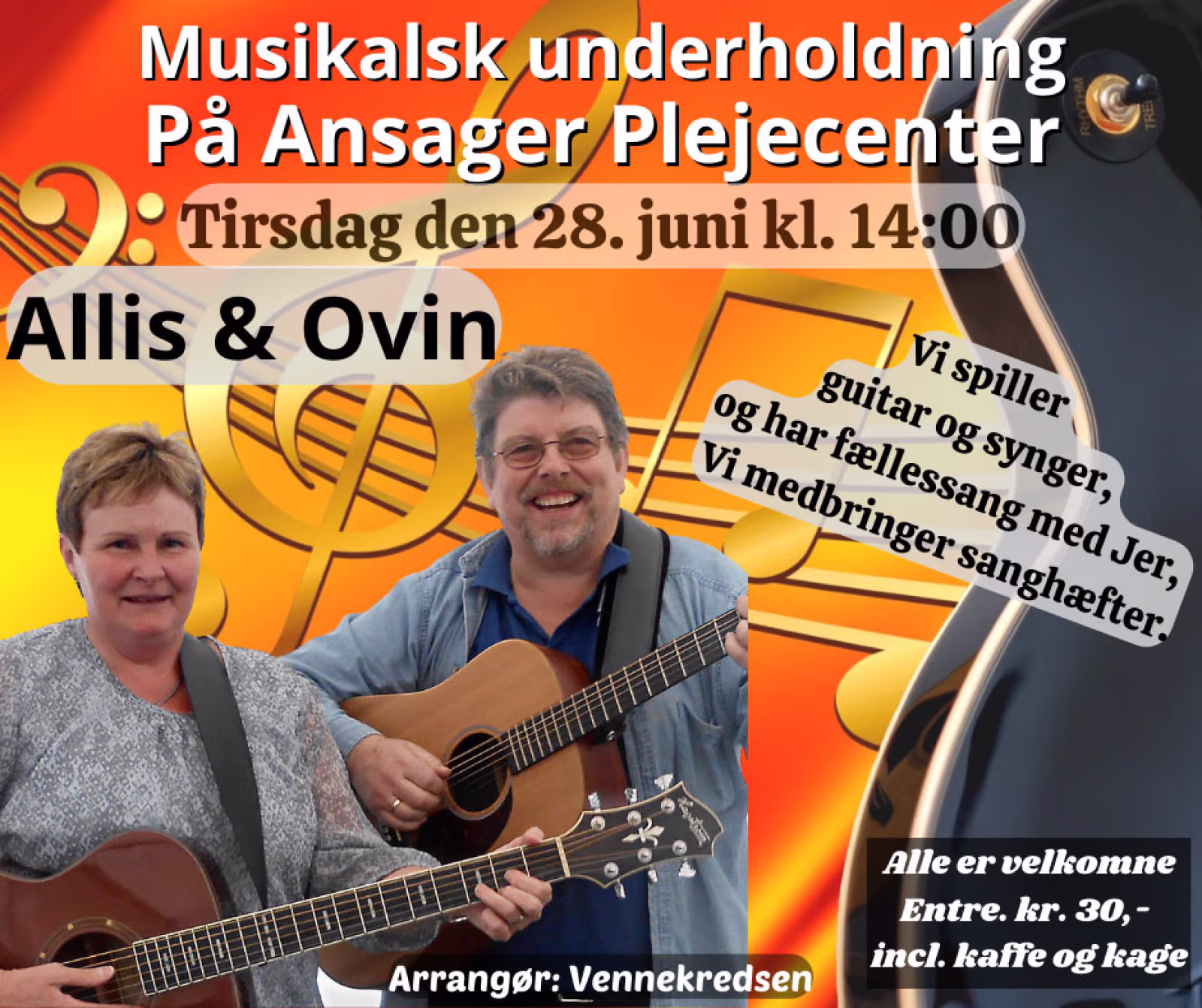 Sang og musik på Ansager plejehjem