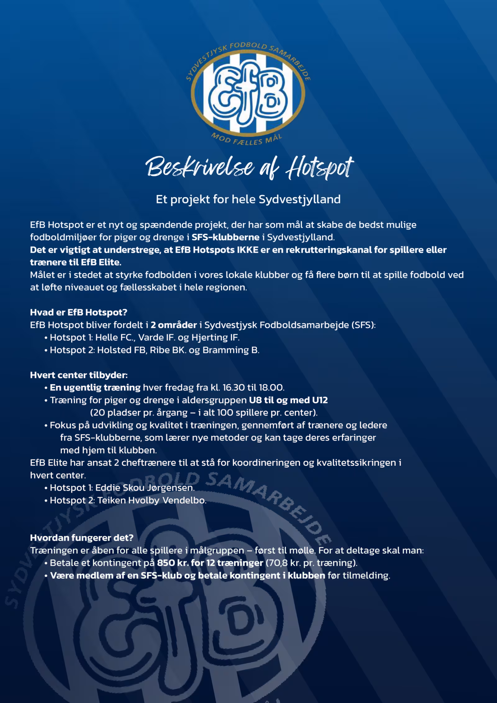 EfB Hotspot: Styrker Sydvestjysk Fodbold
