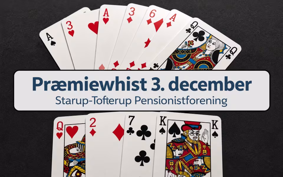 Præmiewhist 3. december - Starup-Tofterup Pensionistforening