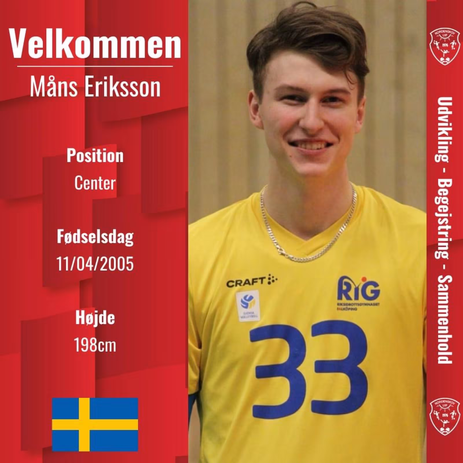 Måns Eriksson skifter til Nordenskov UIF