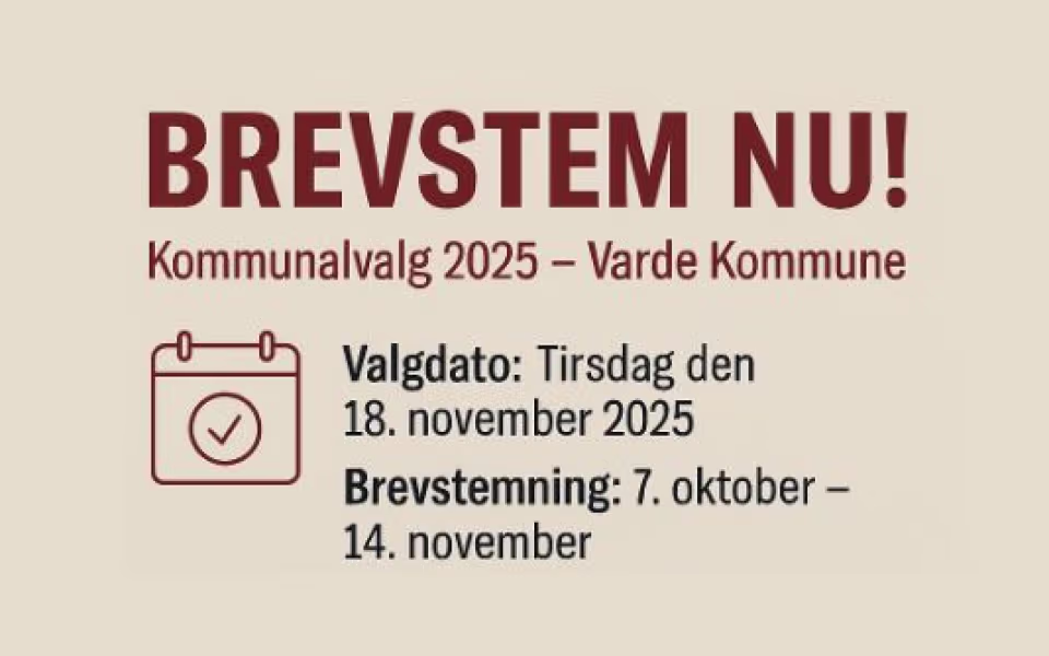Brevstem til kommunalvalget 2025 i Varde kommune