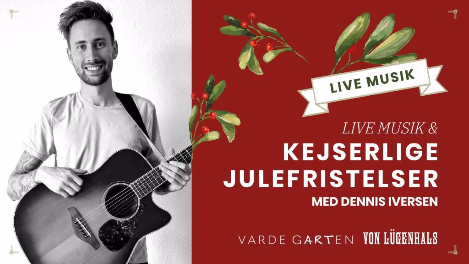 Kejserlige julefristelser og LIVE MUSIK med Dennis Iversen