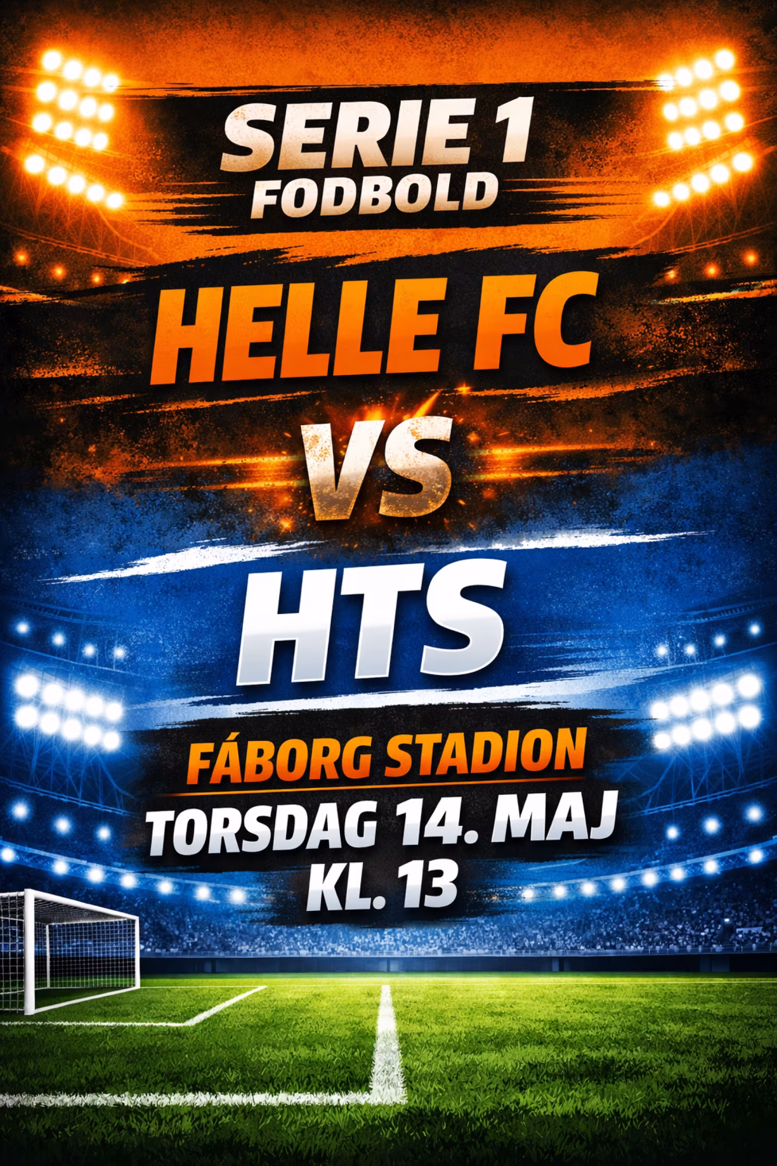 Lokalopgør fodbold serie 1 mellem Helle FC og HTS
